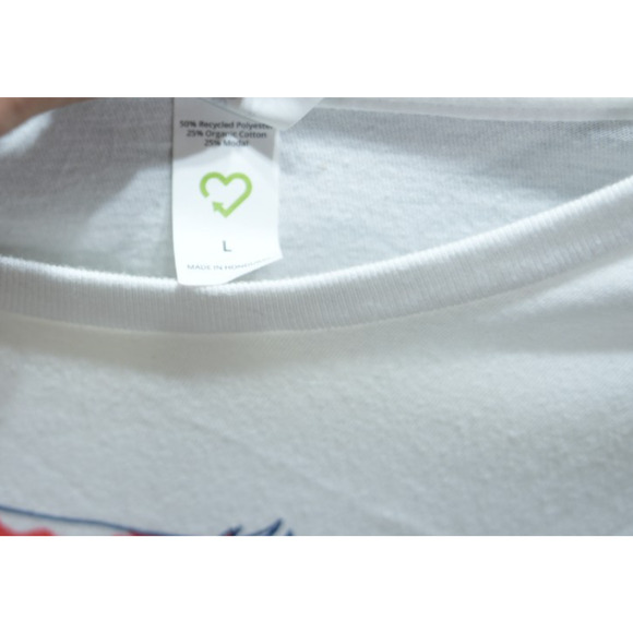 Allmade Eat Local Ride Bikes T-Shirt White L Swamp Rabbit Cafe Organic Cotton - Picture 3 of 6